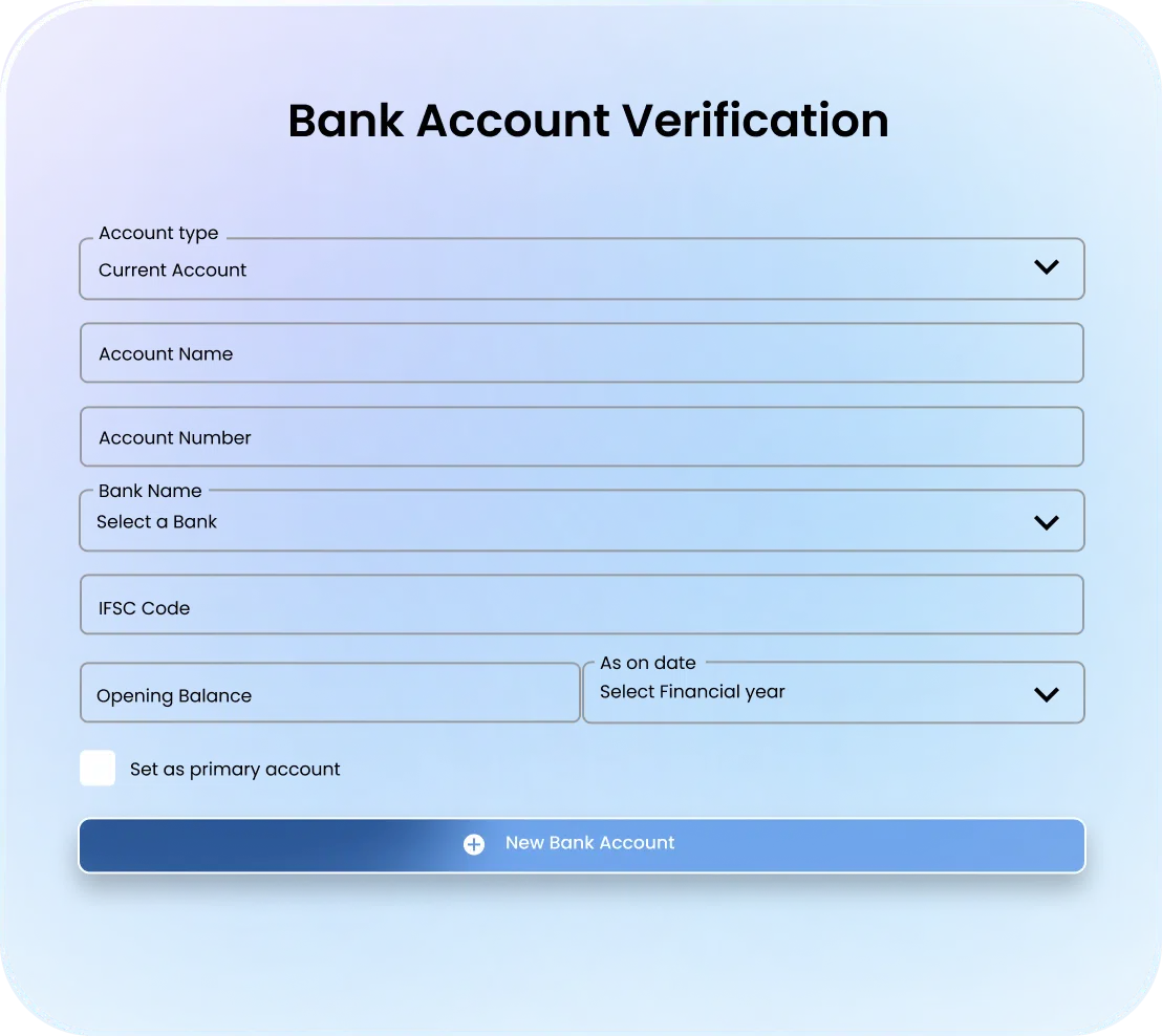 Bank Account Verification