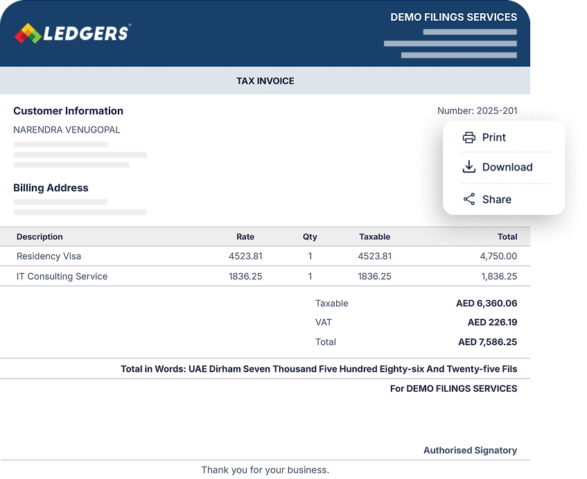 Fully Customizable Invoices